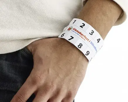 Bracelet avec coupons détachables