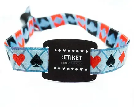 Bracelets de festival avec RFID et élément coulissant en PVC dur