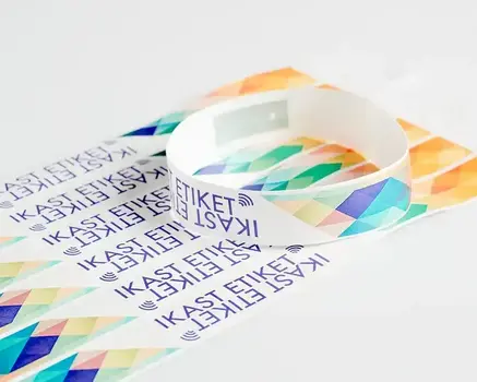 Bracelets en Tyvek avec étiquette RFID