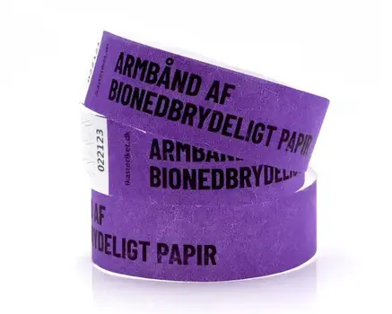 Bracelets en papier biodégradables